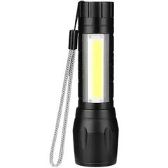 Multi Functional Usb Rechargeable LED Mini Flashlight - ips- Multicolor - Rokomari